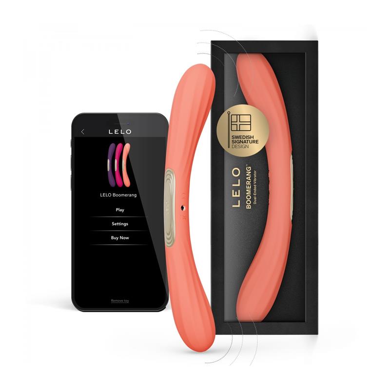 LELO BOOMERANG™ | Vibrador para Parejas con Doble Motor Coral Red