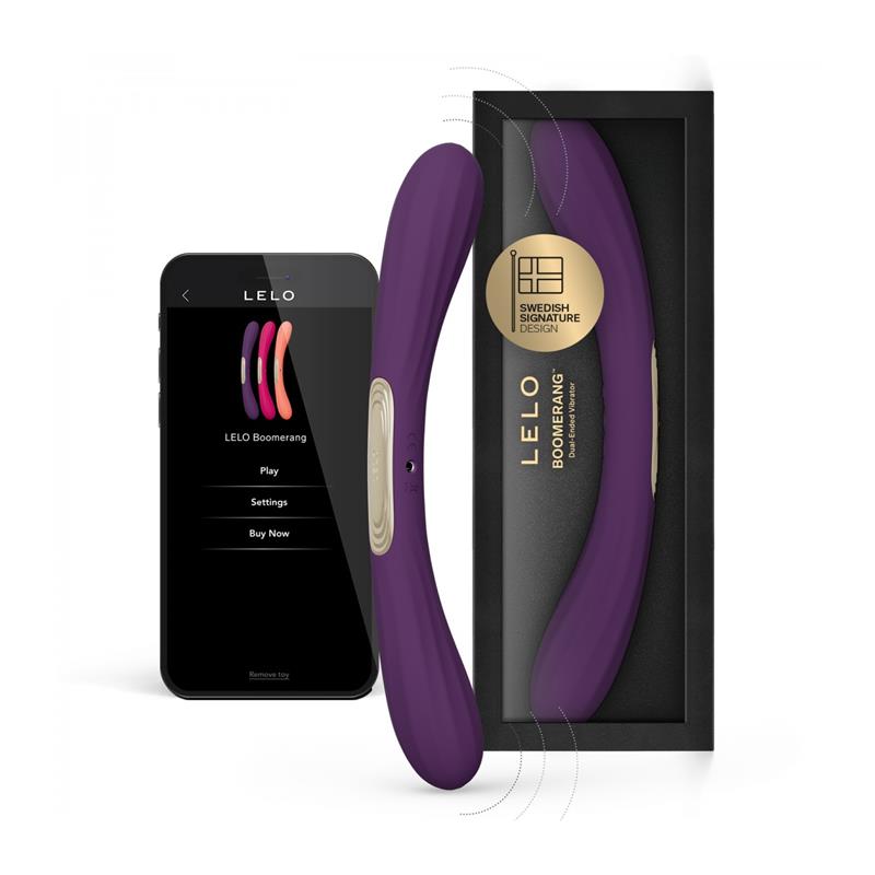 LELO BOOMERANG™ | Vibrador para Parejas con Doble Motor Púrpura