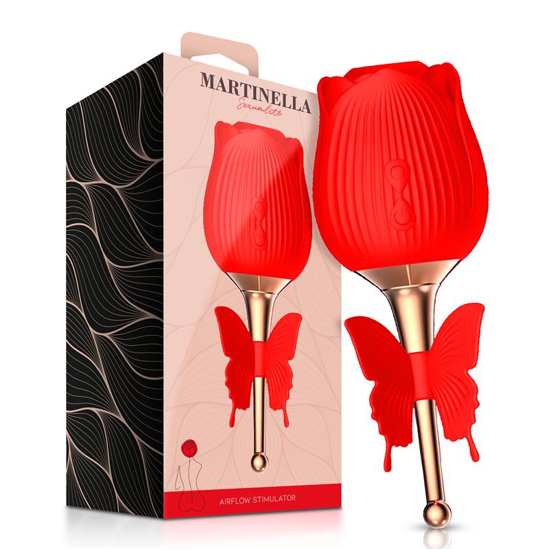 Martinella Rosa Mariposa 2 en 1 | Succionador de Clítoris y Vibrador con Estimulación Dual