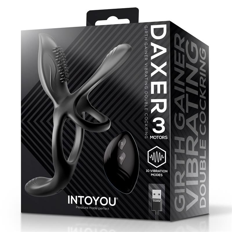 Daxer – Doble Anillo para el Pene con Estimulador de Clítoris