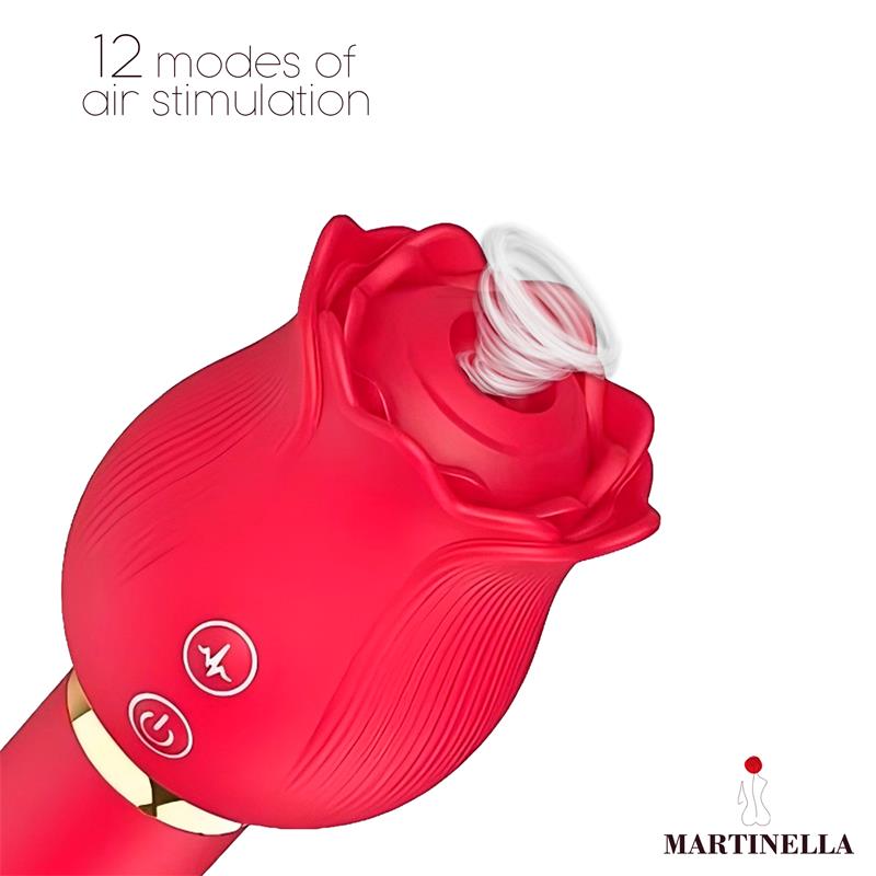 Martinella Rosa 2 en 1 | Succionador de Clítoris y Vibrador Recargable