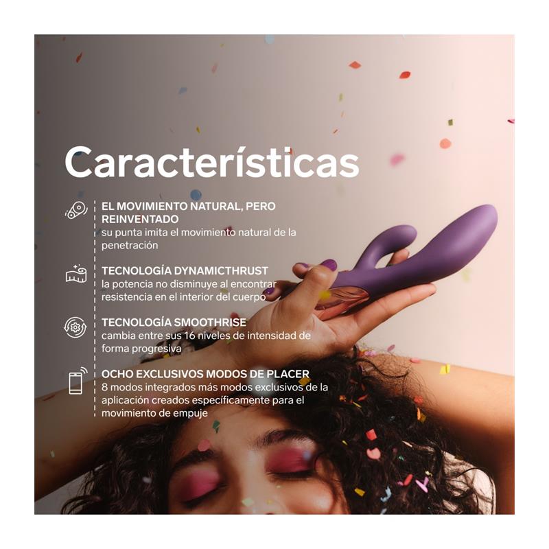 LELO INA™ Thrust Negro | Vibrador Rabbit con Movimiento Thrusting y App LELO™