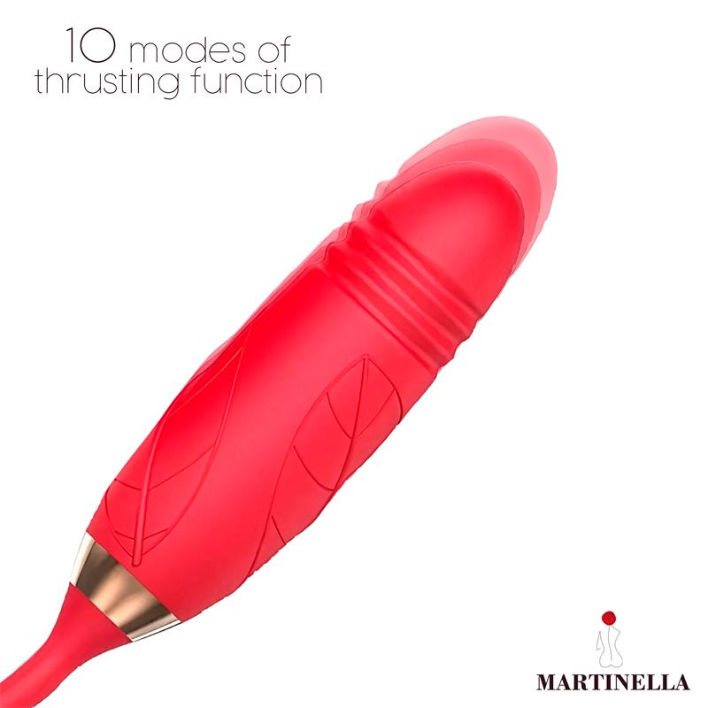 Martinella Rosa con Succión y Huevo Thrusting | Estimulador 2 en 1 Recargable