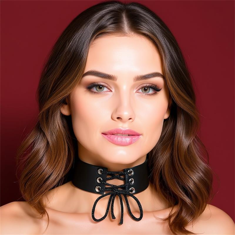 Collar con Lazo Cuero Vegano Talla unica