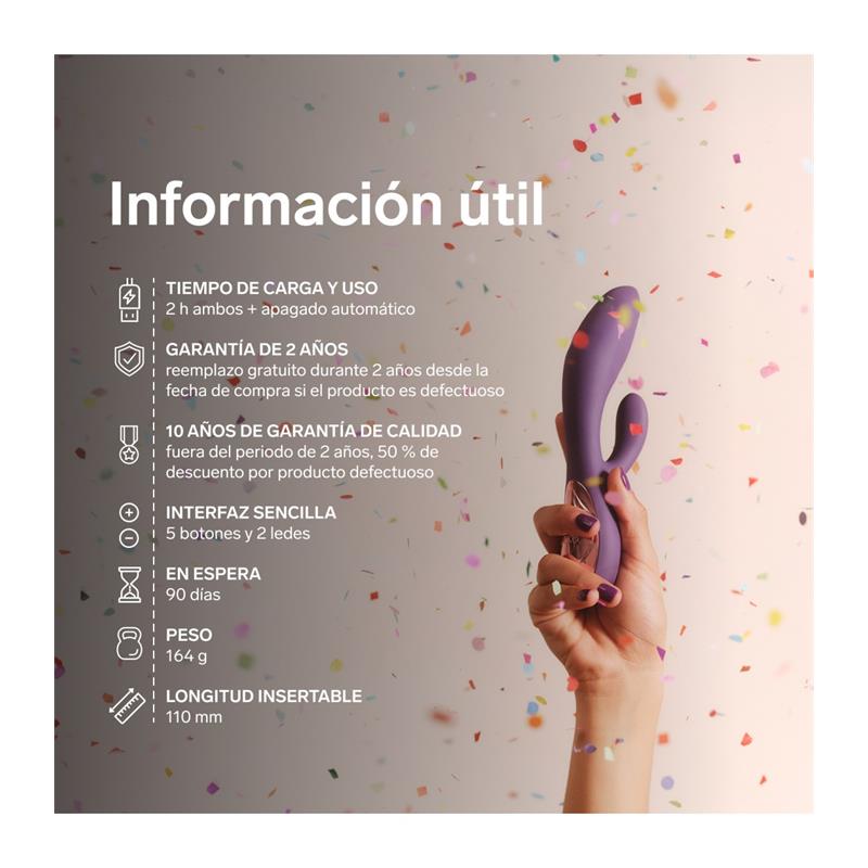 LELO INA™ Thrust Purple Twilight | Vibrador Rabbit con Movimiento Thrusting y App LELO™