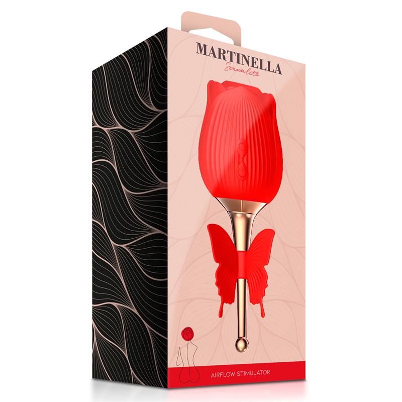 Martinella Rosa Mariposa 2 en 1 | Succionador de Clítoris y Vibrador con Estimulación Dual