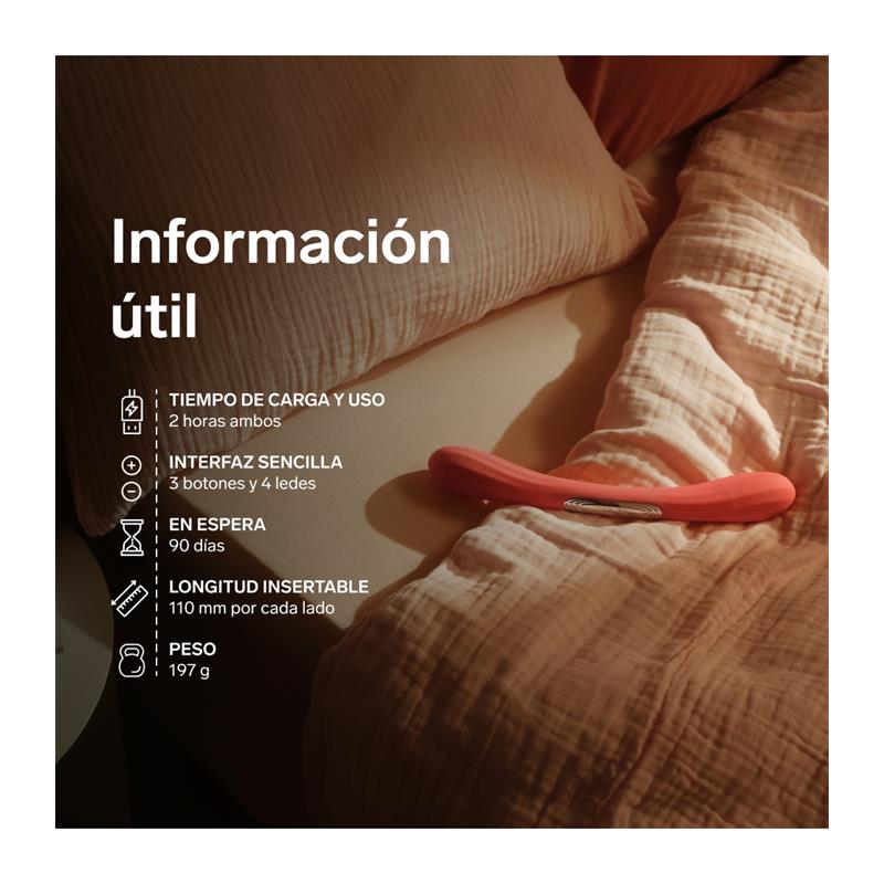 LELO BOOMERANG™ | Vibrador para Parejas con Doble Motor Coral Red